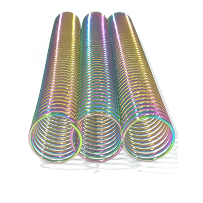 Atascamiento de bobina espiral de electrochapado del metal del color del arco iris solo para los libros
