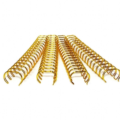 El espiral del oro de 11,1 milímetros arrolla el alambre doble O del lazo del chapado en oro del atascamiento de espiral del oro para el calendario